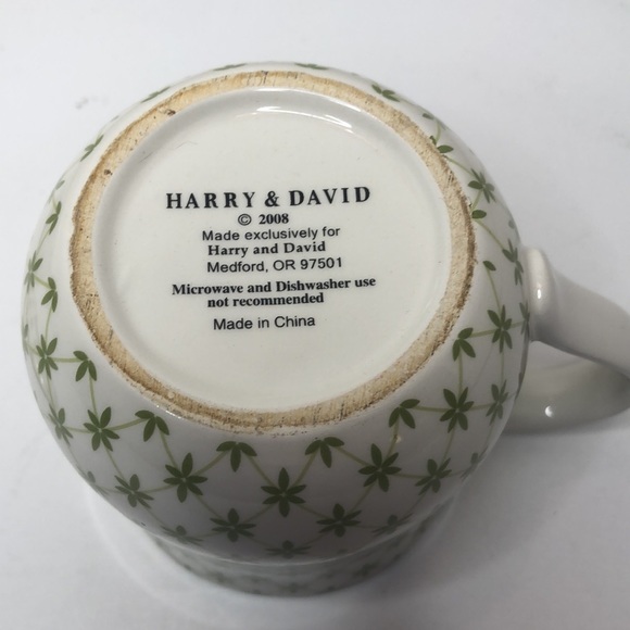 Tea Mug Lid Infuser Harry & David Green and White 2008 - Picture 3 of 4